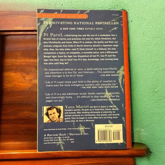 LIFE of Pi 👁️ First U.S. Edition . 📣 Yann Martel . Winner of Man Booker Prize - Picture 9 of 9